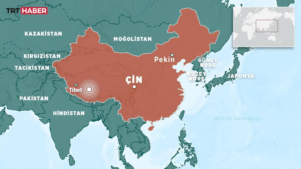 Tibet’te 7 büyüklüğündeki depremde 16 kişi öldü